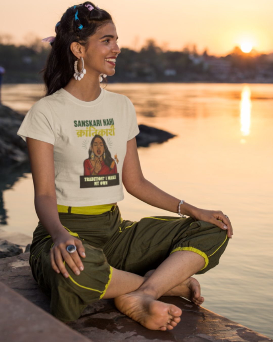 RebelRoots – Beige Crop Top