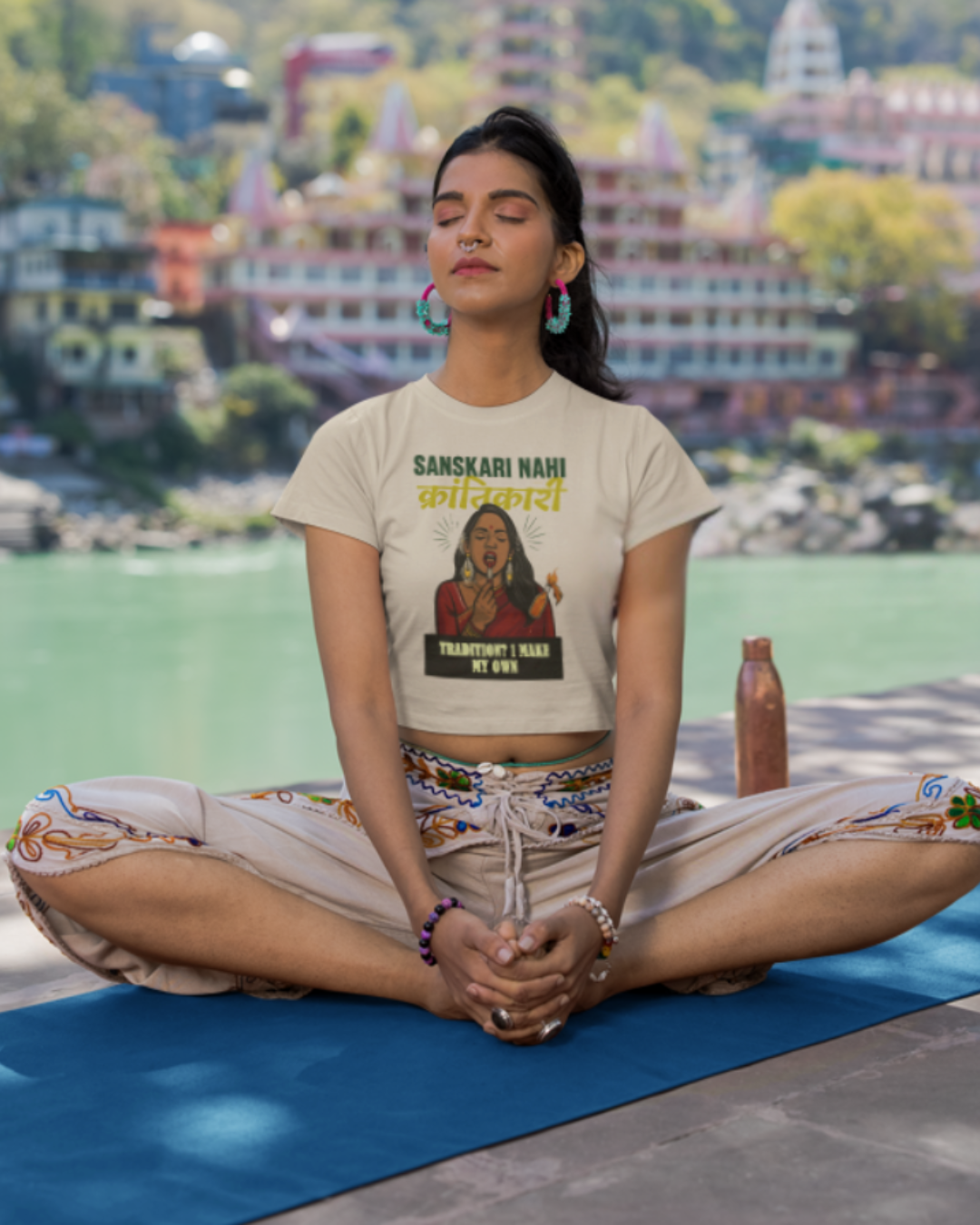 RebelRoots – Beige Crop Top