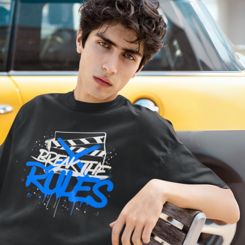 Break The Rules – Graffiti Street Oversized Tee