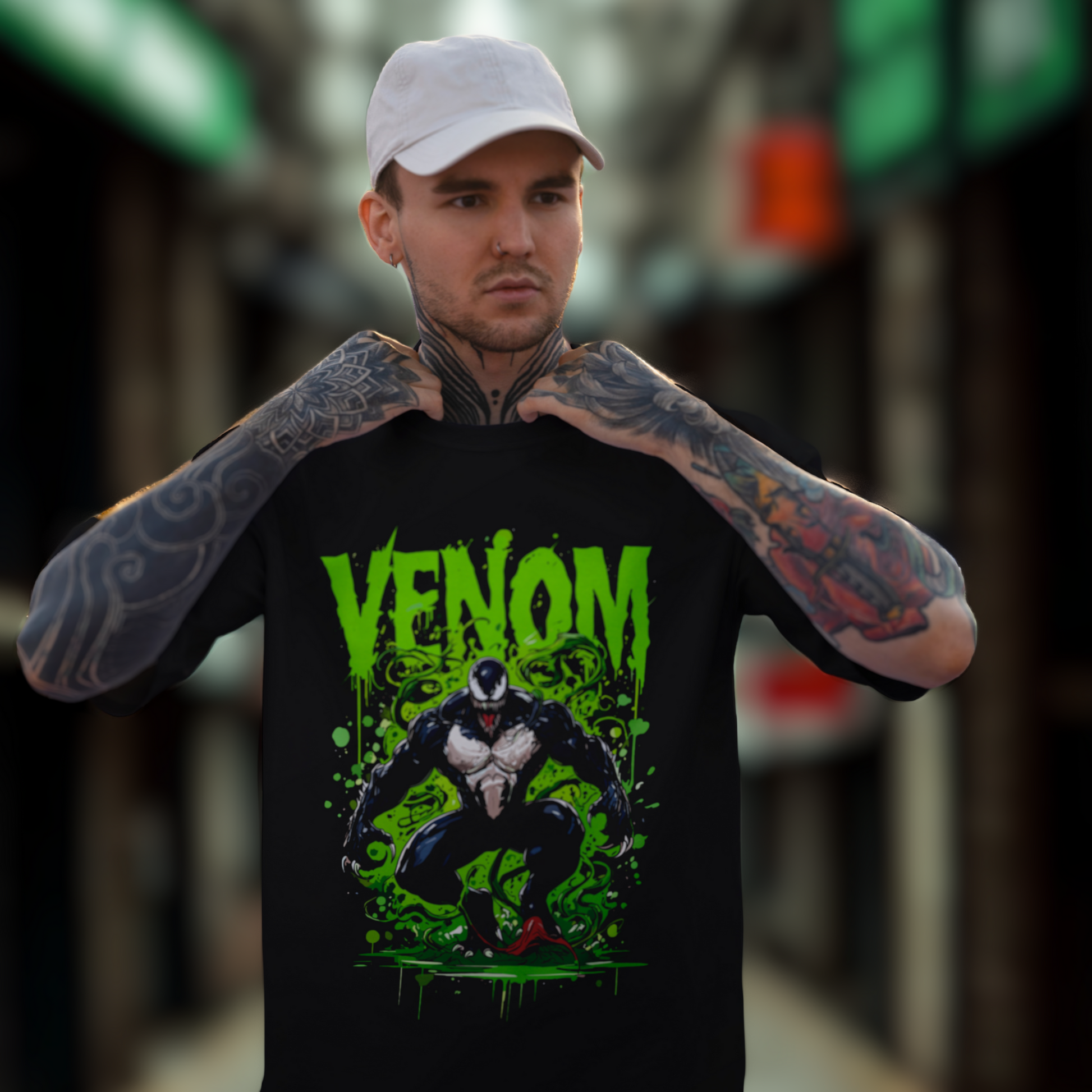 Surge Mode On – Venom Graphic Oversized Tee