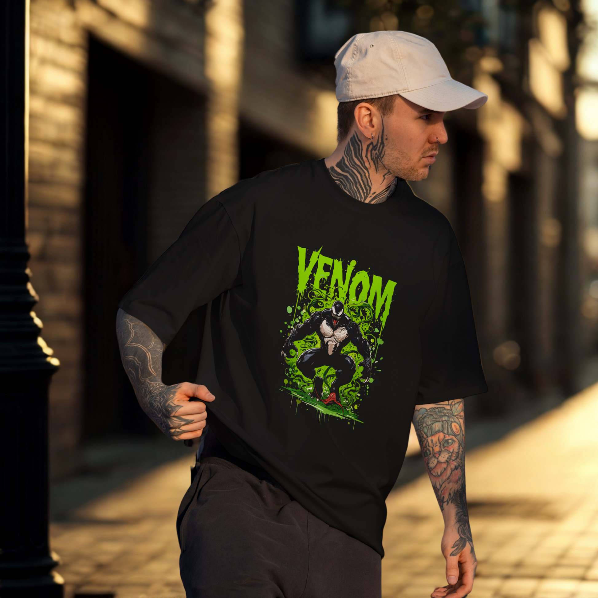 Surge Mode On – Venom Graphic Oversized Tee