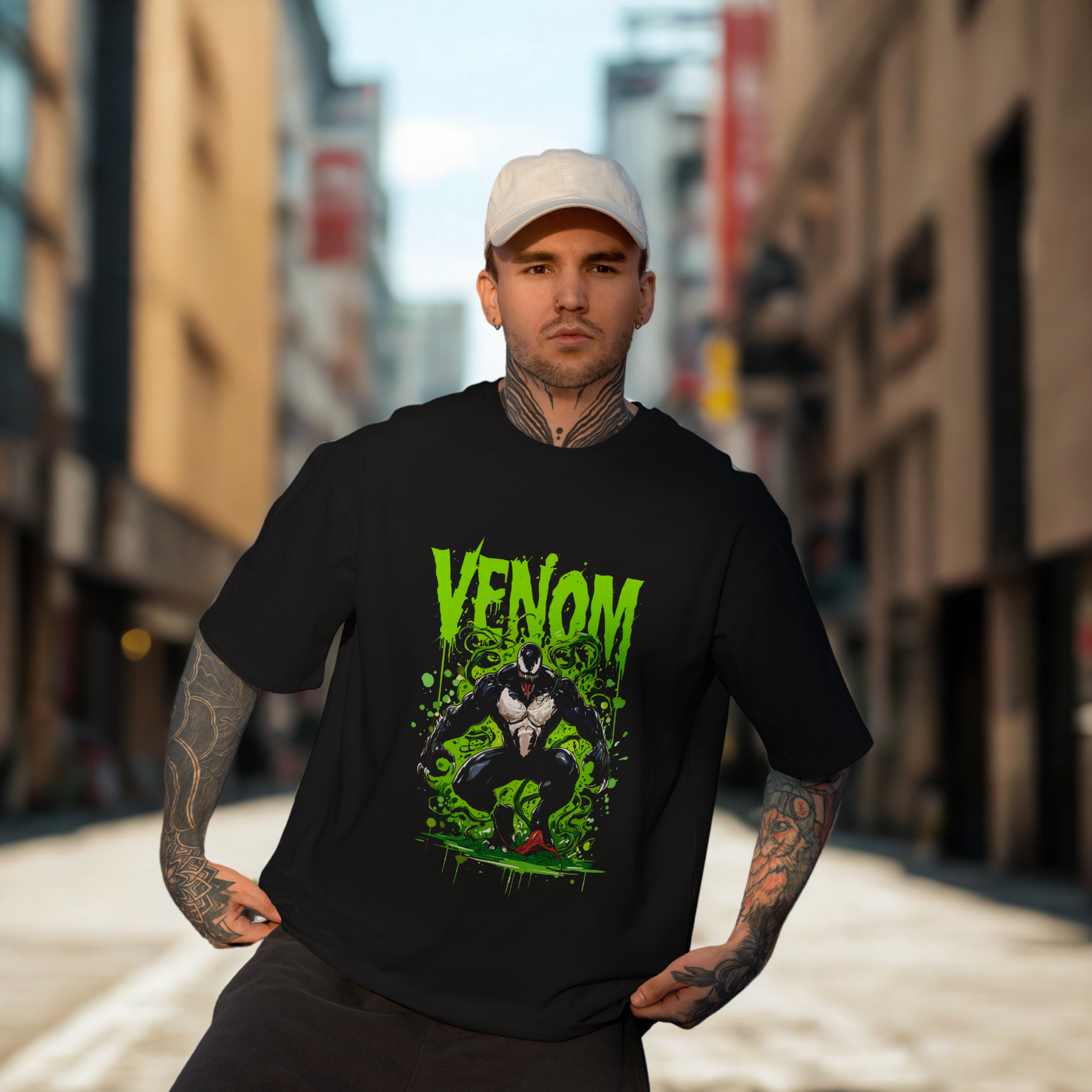 Surge Mode On – Venom Graphic Oversized Tee