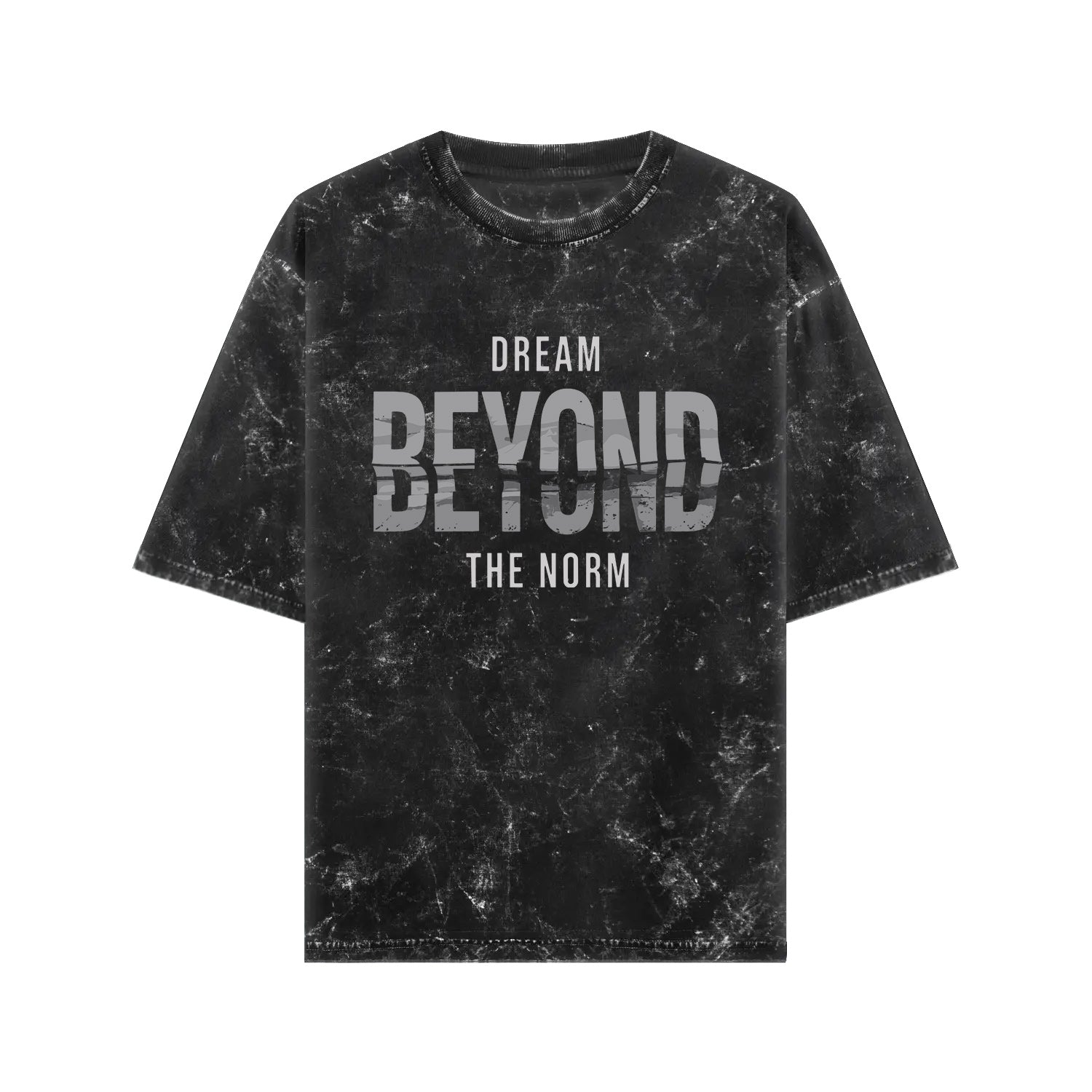 Dream Beyond – Acid-Washed Oversized Tee (Front Print)