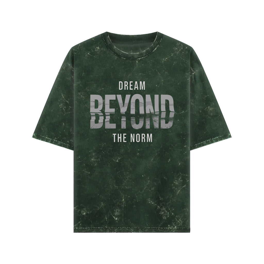 Dream Beyond – Acid-Washed Oversized Tee (Front Print)