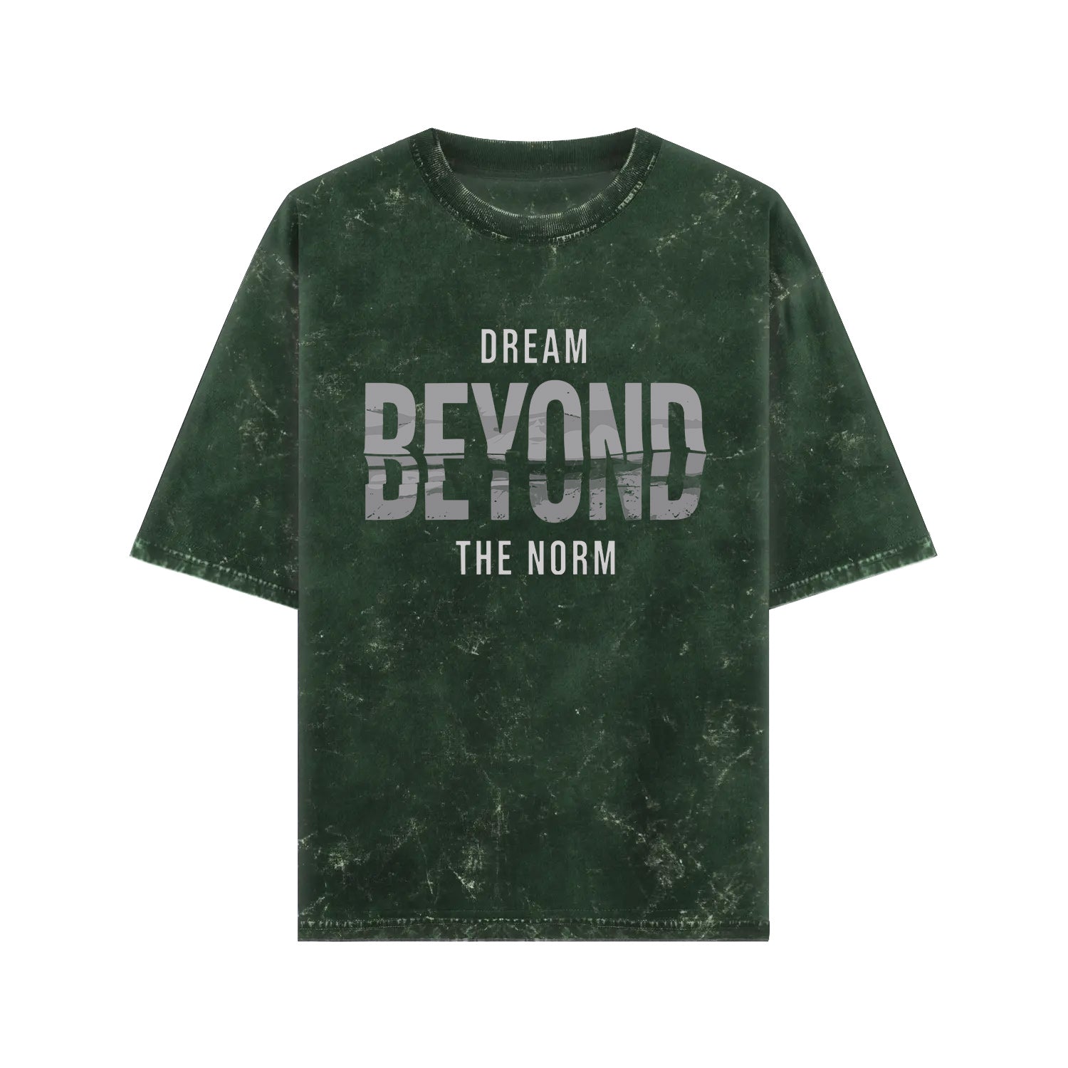 Dream Beyond – Acid-Washed Oversized Tee (Front Print)