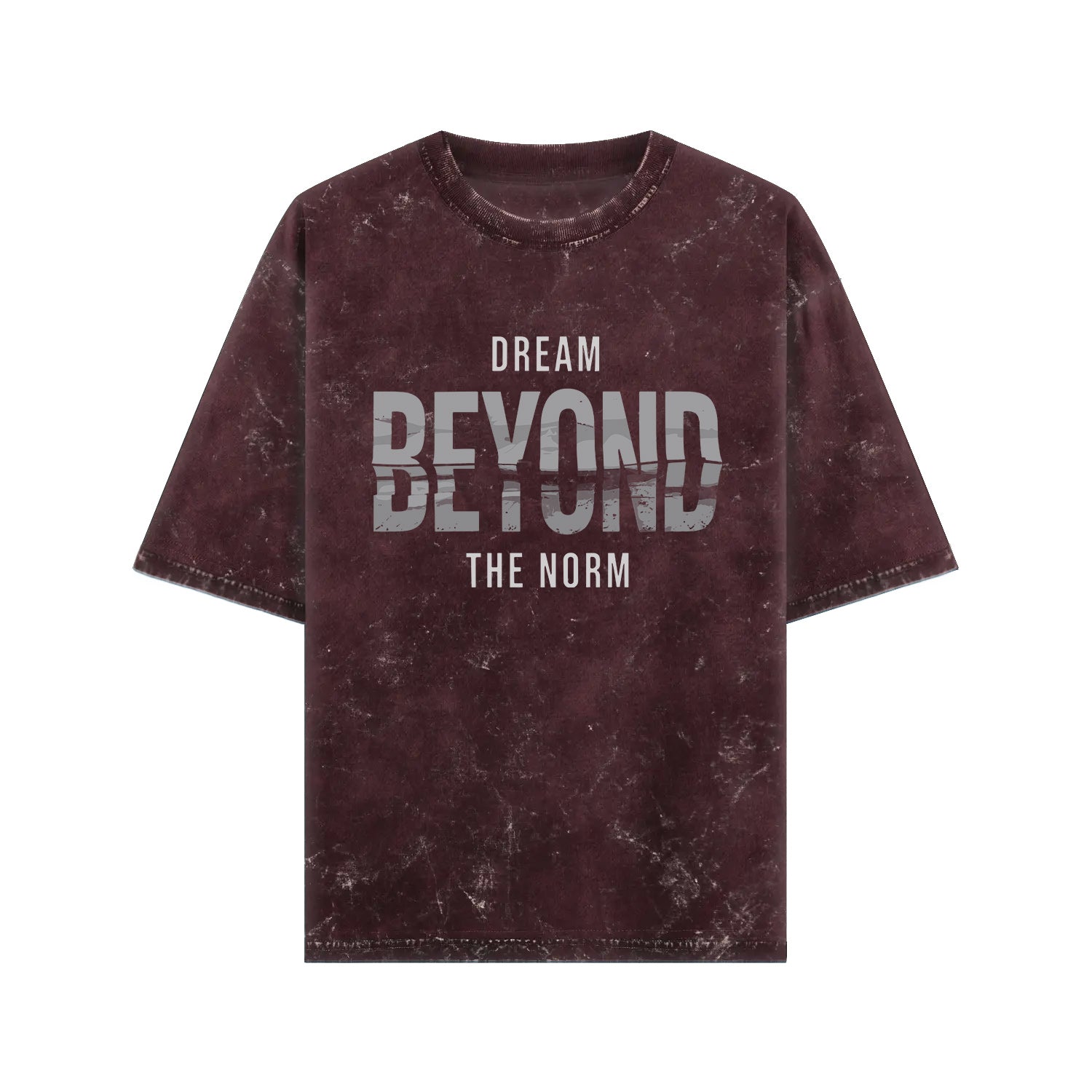 Dream Beyond – Acid-Washed Oversized Tee (Front Print)