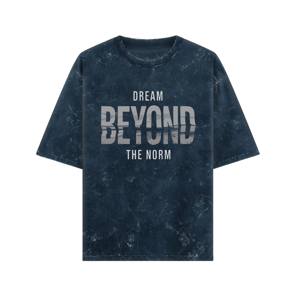 Dream Beyond – Acid-Washed Oversized Tee (Front Print)