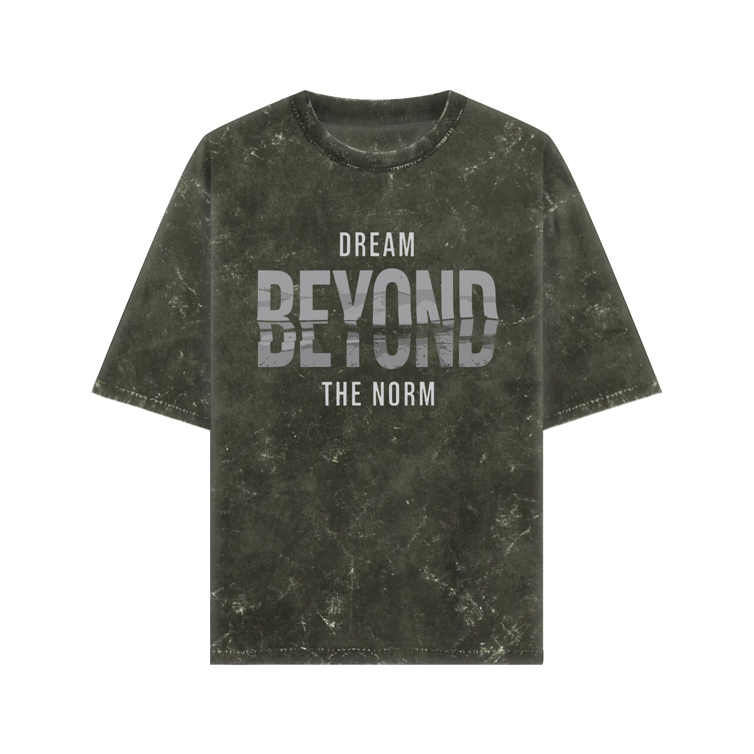 Dream Beyond – Acid-Washed Oversized Tee (Front Print)
