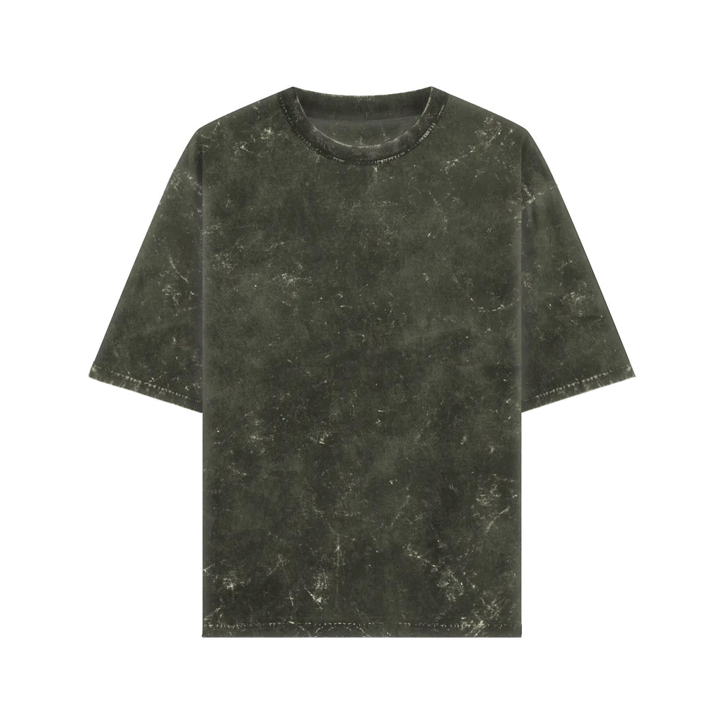 Mandala Drift – Acid-Washed Oversized Tee (Back Print)